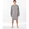 Gina pánska nočná košeľa s dlhým rukávom 79203P šedá pepermintová