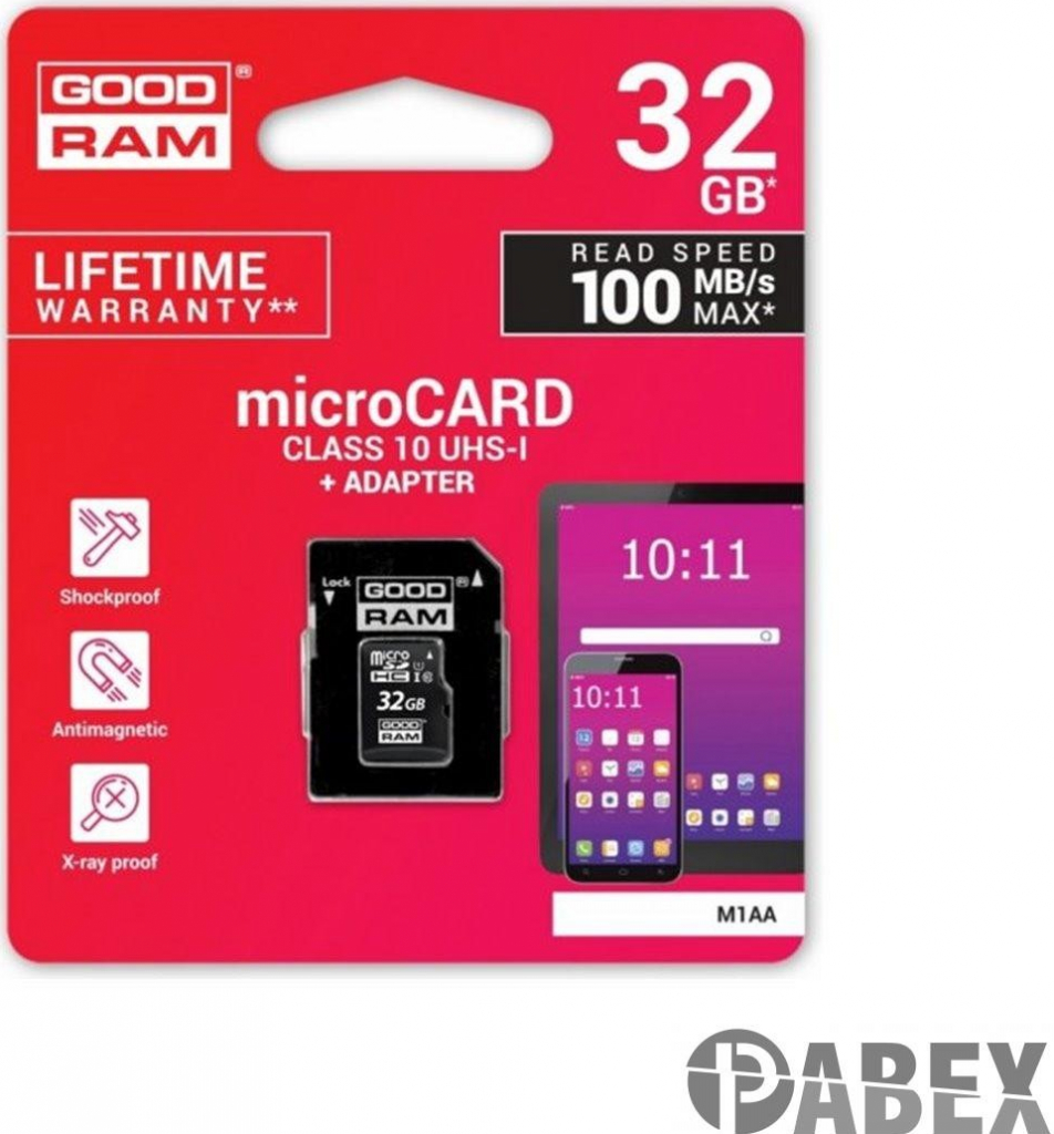 GOODRAM microSDHC 32GB UHS-I U1 + adapter M1AA-0320R12