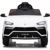 Beneo Elektrické autíčko Lamborghini Urus 12V 2,4 GHz diaľkové ovládanie USB / SD Vstup odpruženie otváracie dvere mäkké EVA kolesá 2 X Motor Original licencia biela