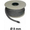 ZOP Krby 7719990 Žiaruvzdorná šnúra, šedá, okrúhla, o8 mm, metráž