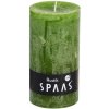 Textilomanie Stĺpová sviečka SPAAS RUSTIK 13 cm zelená