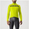 Castelli Puro 3 LS Electric-Lime-Silver-Reflex - Castelli Puro 3 pánsky zateplený dres dlhý rukáv Electric Lime/Black Reflex vel. XL