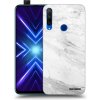 Picasee silikónový čierny obal pre Honor 9X - White marble