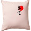 Judo Japan vlajka - Vankúš 50x50 - 50x50 - Iba poťah ( Svetloružová )
