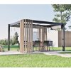 Sojag Lito 1012 hliníková pergola so slnečnou clonou, čierno-sivá 293 x 293 x 243 cm SJ51260