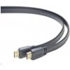 PREMIUMCORD HDMI High Speed + Ethernet plochý kábel, pozlátené konektory, 1 m kphdmep1