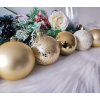 Vianočné ozdoby na stromček zlaté gule 8 ks 8 cm