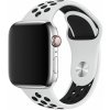 MojRemienok.sk Športový silikónový perforovaný remienok pre Apple Watch 38 mm/40 mm/41 mm/42 mm Farba: biela - čierna