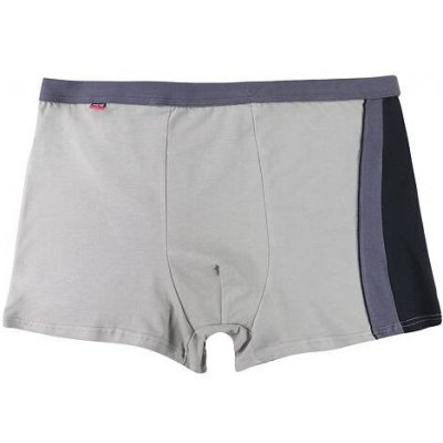Pánske boxerky Plus Size svetle sivé s pruhom