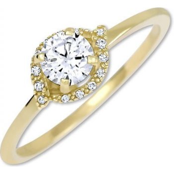Brilio Očarujúce zásnubný prsteň zo žltého zlata 229 001 00804