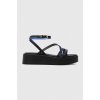 Kožené sandále Tommy Hilfiger TH STRAP PLATFORM dámske, čierna farba, na platforme, FW0FW07728 EUR 39