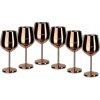 Echtwerk Sada 6 elegantných nerezových pohárov na víno – medený lesklý dizajn 500 ml
