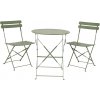 Stôl záhradný stoličky2 mäta Vonkajšia oceľová súprava Helsingborg D.60cm H.71cm