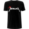 Metallica Tričko Santa Hat Logo Unisex Black S
