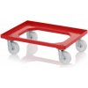 Vozík pod prepravky 60 x 40 cm, farba červená