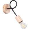 Sollux | Sollux SL.1476 - Nástenná lampa EMBER 1xE27/15W/230V čierna/béžová/buk | SLX1331