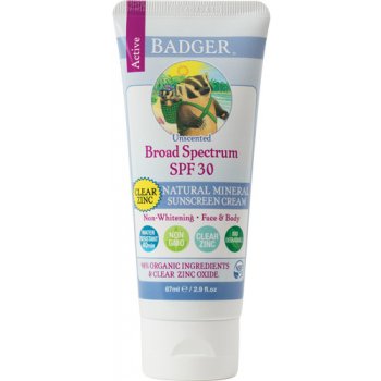 Badger Balm detský opaľovací krém bez vône Clear Zinc SPF30 87 ml