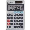 Vrecková kalkulačka, 12 miestny displej, kovový predný panel, MAUL 