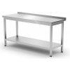 Hendi Pracovný stôl prístenný s policou Budget Line - montovaný, hĺbka 600 mm, HENDI, Budget Line, 1200x600x(H)850mm