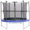 Trampolína TECHFITNESS 244 cm Modrá s vnútornou sieťou