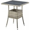 InternetovaZahrada - Ratanový štvorcový stôl Yoro 60 cm - sivá