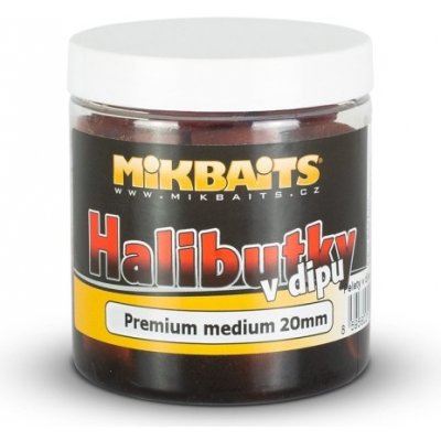 MIKBAITS - Halibutky v dipe 250 ml - premium halibut 20 mm