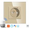 Revolo Touch WiFi elektrická zásuvka 16A typu FR - Zlatá