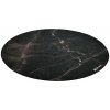 AROZZI Zona Floorpad Black ochranná podložka na podlahu/ kulatá 121 cm design černý mramor