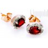 Napichovacie náušnice K276ž s červeným kameňom