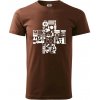 Zdravotné kríž veci - Klasické pánske tričko vyššej gramáže - 3XL ( Čokoládová )
