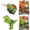 Teddies Dinosaurus pištoľ plast 13x16cm vypúšťajúca paru na batérie so svetlom, zvukom, 2 farby