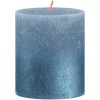 Vianočná sviečka Bolsius Rustic, Sunset Sky Blue+Blue, 80/68 mm