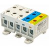 F-ELEKTRO Svorka univerzálna 10x50mm2 5-pólová šedá/modrá/zeleno-žltá - UK 50/3x1A+1N+1PE (F2.0308)