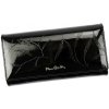 Pierre Cardin 02 LEAF 122 čierna lakovaná dámska peňaženka 19,5 x 10 cm