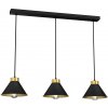 Luminex | Luster na lanku DEMET 3xE27/60W/230V čierna/zlatá | LU0628