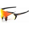 100% KORBIN - Gloss Metallic Black - Orange Flash Mirror Photochromic
