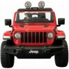 Sammer Detské elektrické auto Jeep Wrangler v červenej farbe s koženým sedadlom a EVA kolesami JEEP Wrangler cerveny