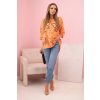 Kesi dámska bavlnená blúzka s podhodeným rukávom a vzorom paisley oranžová oranžová