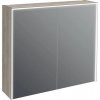 Zrkadlová skrinka s osvetlením Jungborn QUATTRO / SEDICI / NOVE 80 x 20 x 70 cm orech