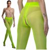 Hip Gloss Zvodné crotchless lesklé pančuchy 20 DEN Amour Fluo Yellow
