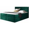 Wilsondo Čalúnená boxspring posteľ s vrchným matracom Paros Lux - zelená Kronos Rozmer: 180x200