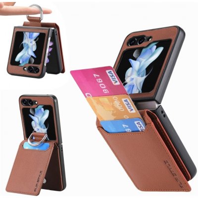 Púzdro JSM CARD s priehradkami karty Samsung Galaxy Z Flip5 5G hnedé