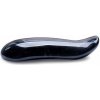 Nefertitis Gua sha na tvár z čierneho obsidiánu tvar vlnky NF23333 - délka cca 7,4 cm