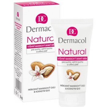 Dermacol Natural výživný mandlový denný krém v tubě suchá a citlivá pleť 50 ml