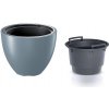 PROSPERPLAST Kvetináč s vkladem HEOS svetlo sivý 39,5cm