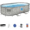 Bazén Bestway® Power Steel™, Vista Series, 56714, kartušová filtrácia, rebrík, plachta, dávkovač, 427x250x100 cm