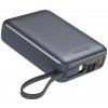 Swissten Powerbanka POWER BANK 20000 mAh S INTEGROVANÝMI KÁBLAMI USB-C A LIGHTNING VESMÍRNE STRIEBORNÁ 22013945
