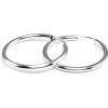 BR N0120S - Zlaté náušnice krúžky z bieleho zlata 18 mm 0.56 g