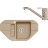 Alveus SET A154 Beige 55 SETA154 - Drez Granitový Niagara 60 - 900x500mm, vanička 344x430x160mm, 100x295x70mm + bateria Nina