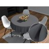 Biante Dekoračný okrúhly obrus Rongo RG-076 Sivý Ø 120 cm